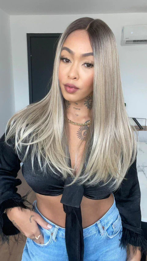 Lace Front Júlia Loira Lisa (Humana)