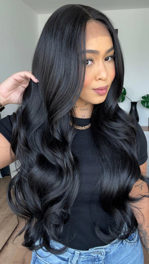 Lace Front Melanie Castanho Escuro 13x4 (Humana)