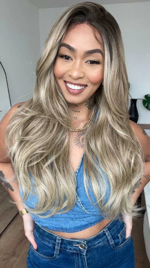 Lace Front Letícia Loira (Humana)