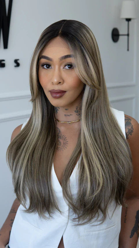 Lace Front Juliana Mechada Loira ( Humana )