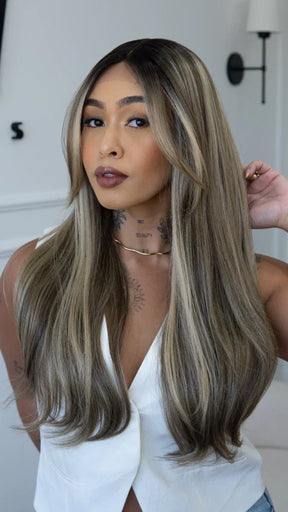 Lace Front Juliana Mechada Loira ( Humana )