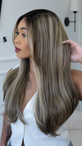 Lace Front Juliana Mechada Loira ( Humana )