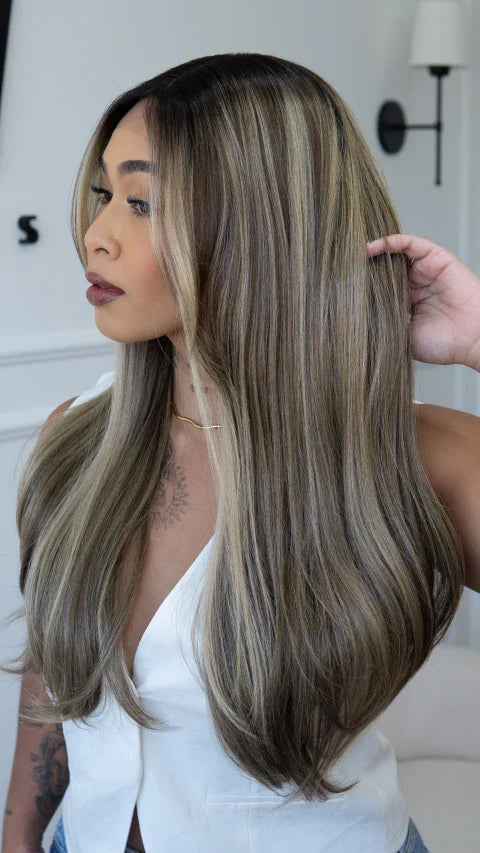 Lace Front Juliana Mechada Loira ( Humana )