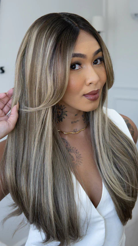 Lace Front Juliana Mechada Loira ( Humana )