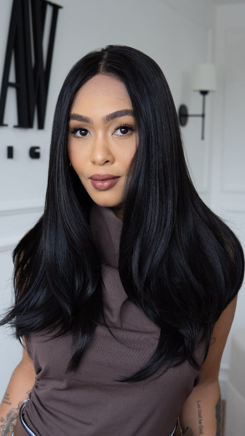 Lace Front Francine Castanho Escuro 13x4 ( Humana )