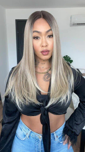 Lace Front Júlia Loira Lisa (Humana)