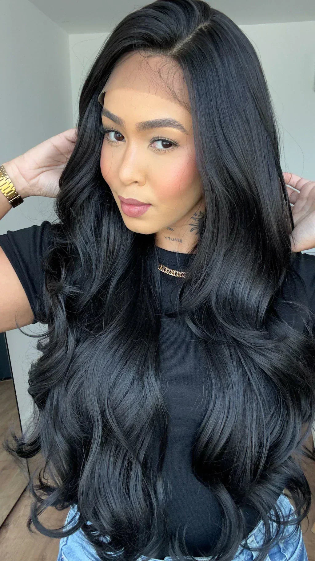 Lace Front Melanie Castanho Escuro 13x4 (Humana)