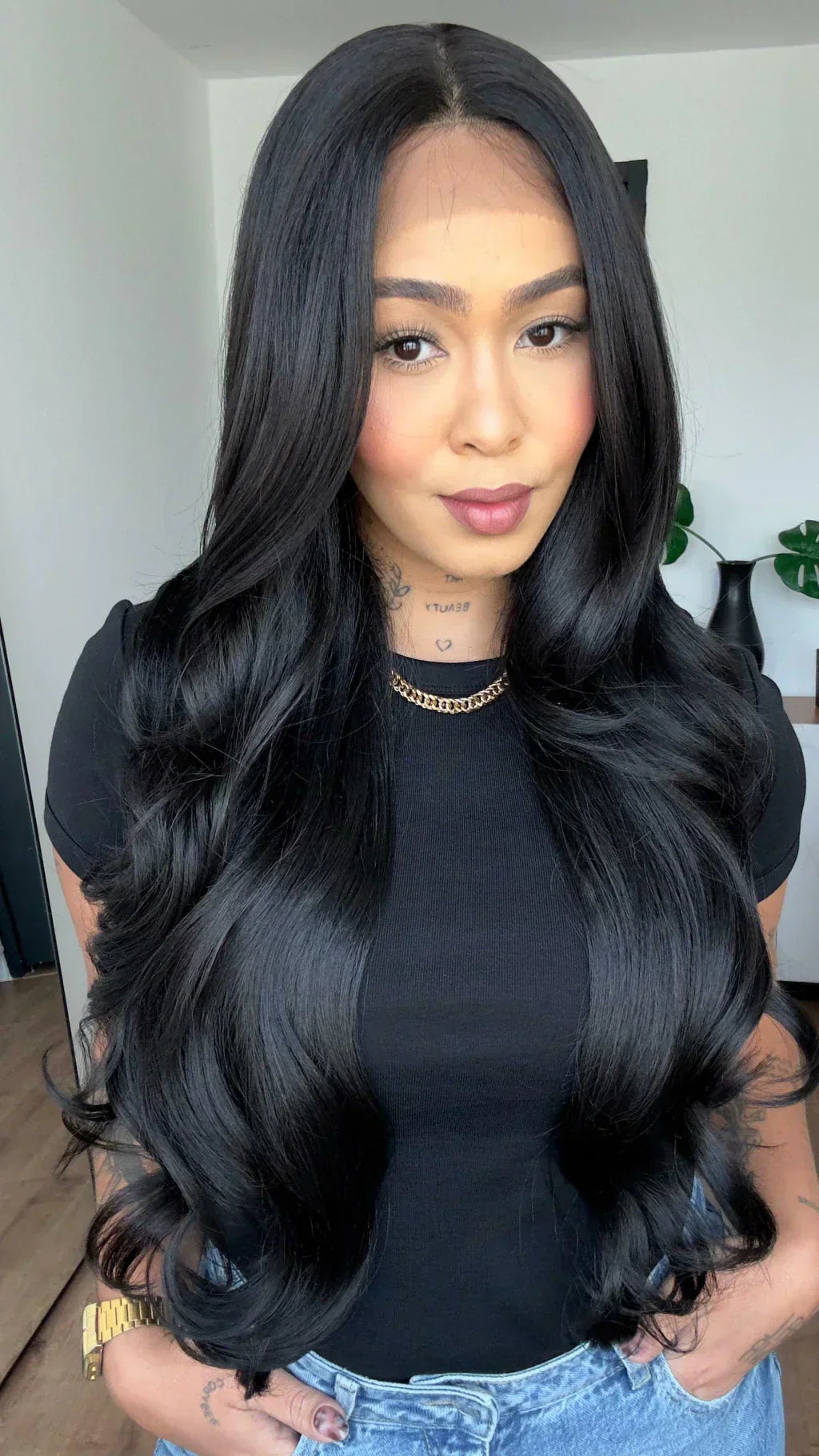 Lace Front Melanie Castanho Escuro 13x4 (Humana)