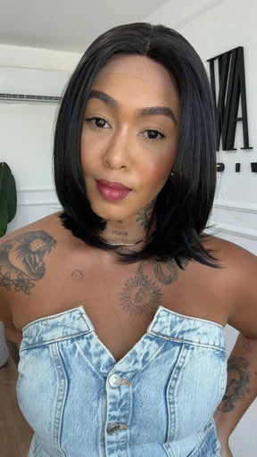Lace Front Olga Castanho Escuro 13x2 (Humana)