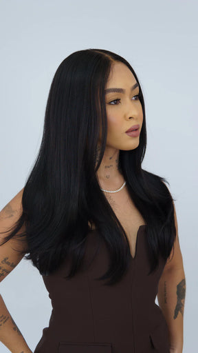 Lace Front Roberta Castanho Escuro 13x6 ( Humana )