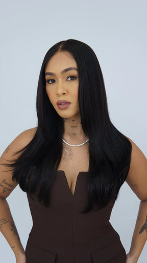 Lace Front Roberta Castanho Escuro 13x6 ( Humana )