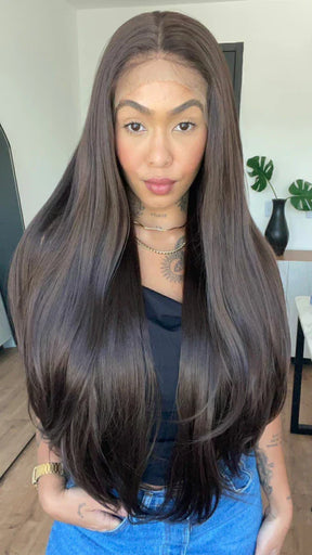 Lace Front Taina Castanho 13x6 ( Humana )