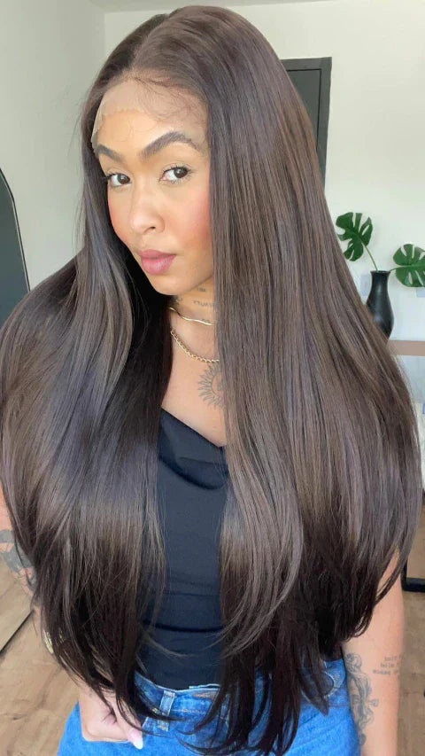 Lace Front Taina Castanho 13x6 ( Humana )