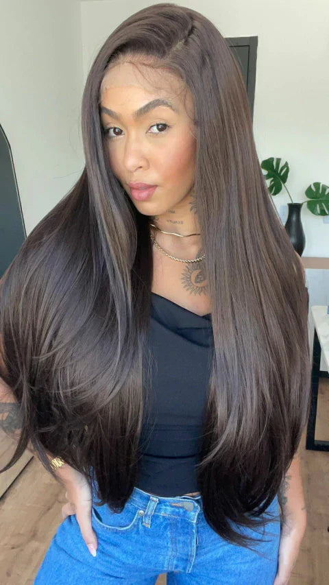 Lace Front Taina Castanho 13x6 ( Humana )