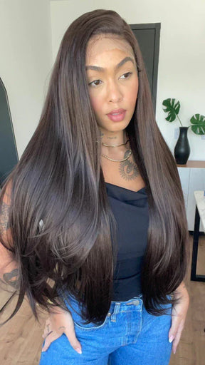 Lace Front Taina Castanho 13x6 ( Humana )