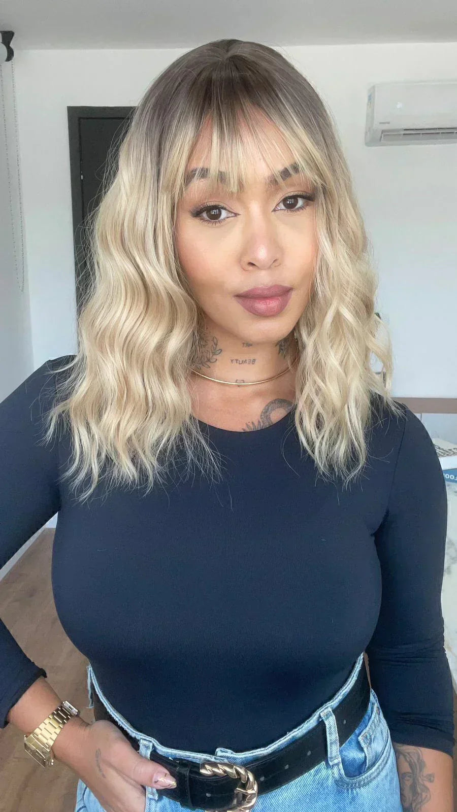 Wig Vitória Loira (Humana)