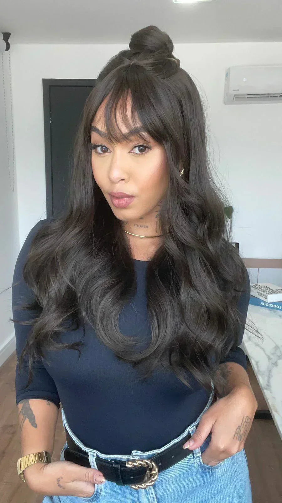 Wig Yasmin castanho (Humana)