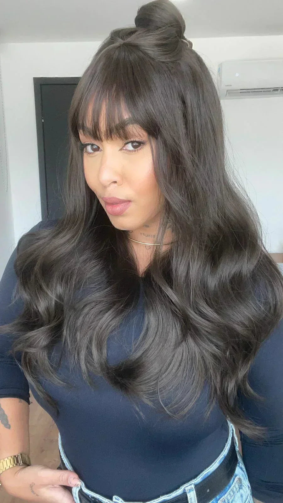 Wig Yasmin castanho (Humana)
